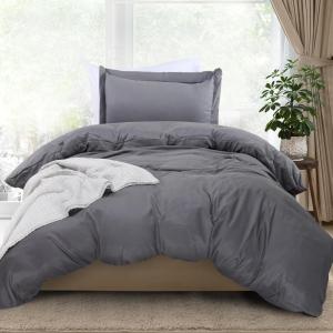 imageUtopia Bedding Duvet Cover King Size  1 Duvet Cover with 2 Pillow Shams  3 Pieces Bedding Duvet Cover with Zipper Closure  Soft Brushed Microfiber 104 X 90 Inches King NavyGrey