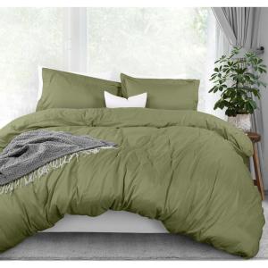 imageUtopia Bedding Duvet Cover King Size  1 Duvet Cover with 2 Pillow Shams  3 Pieces Bedding Duvet Cover with Zipper Closure  Soft Brushed Microfiber 104 X 90 Inches King NavyOlive