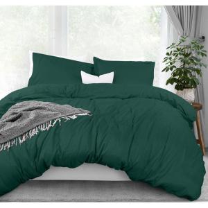 imageUtopia Bedding Duvet Cover King Size  1 Duvet Cover with 2 Pillow Shams  3 Pieces Bedding Duvet Cover with Zipper Closure  Soft Brushed Microfiber 104 X 90 Inches King NavyEmerald