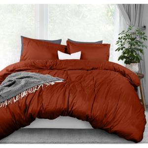 imageUtopia Bedding Duvet Cover King Size  1 Duvet Cover with 2 Pillow Shams  3 Pieces Bedding Duvet Cover with Zipper Closure  Soft Brushed Microfiber 104 X 90 Inches King NavyOrange