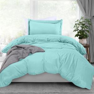 imageUtopia Bedding Duvet Cover King Size  1 Duvet Cover with 2 Pillow Shams  3 Pieces Bedding Duvet Cover with Zipper Closure  Soft Brushed Microfiber 104 X 90 Inches King NavySpa Blue