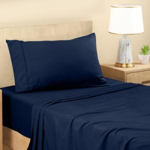 imageUtopia Bedding Queen Sheet Set  Brushed Microfiber  Soft Bed Sheets for Queen Size Bed Set  Includes 1 Fitted 1 Flat ampamp 2 Pillow Cases  Deep Pocket Grey04  Navy
