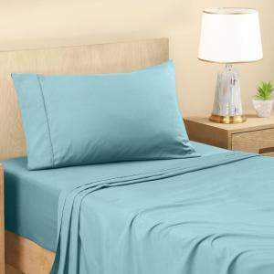 imageUtopia Bedding Queen Sheet Set  Brushed Microfiber  Soft Bed Sheets for Queen Size Bed Set  Includes 1 Fitted 1 Flat ampamp 2 Pillow Cases  Deep Pocket Grey11  Spa Blue