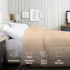 imageUtopia Bedding All Season Down Alternative Quilted Queen Comforter Duvet Insert with Corner Tabs Machine Washable Bed Comforter WhiteBeige