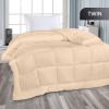 imageUtopia Bedding All Season Down Alternative Quilted Queen Comforter Duvet Insert with Corner Tabs Machine Washable Bed Comforter WhiteBeige
