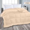 imageUtopia Bedding All Season Down Alternative Quilted Queen Comforter Duvet Insert with Corner Tabs Machine Washable Bed Comforter WhiteBeige