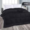 imageUtopia Bedding All Season Down Alternative Quilted Queen Comforter Duvet Insert with Corner Tabs Machine Washable Bed Comforter WhiteBlack