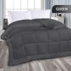 imageUtopia Bedding All Season Down Alternative Quilted Queen Comforter Duvet Insert with Corner Tabs Machine Washable Bed Comforter WhiteGrey