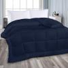 imageUtopia Bedding All Season Down Alternative Quilted Queen Comforter Duvet Insert with Corner Tabs Machine Washable Bed Comforter WhiteNavy