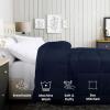 imageUtopia Bedding All Season Down Alternative Quilted Queen Comforter Duvet Insert with Corner Tabs Machine Washable Bed Comforter WhiteNavy