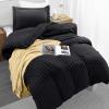 imageUtopia Bedding Duvet Cover Queen Size  1 Duvet Cover with 2 Pillow Shams 3 Pieces Comforter Cover with Zipper Closure  Ultra Soft Brushed Microfiber 90 X 90 Inches Queen Quatrefoil AquaSeer Sucker Black