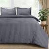 imageUtopia Bedding Duvet Cover Queen Size  1 Duvet Cover with 2 Pillow Shams 3 Pieces Comforter Cover with Zipper Closure  Ultra Soft Brushed Microfiber 90 X 90 Inches Queen Quatrefoil AquaSeer Sucker Grey