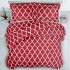 imageUtopia Bedding Duvet Cover Queen Size  1 Duvet Cover with 2 Pillow Shams 3 Pieces Comforter Cover with Zipper Closure  Ultra Soft Brushed Microfiber 90 X 90 Inches Queen Quatrefoil AquaQuarterfoil Burgundy