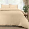 imageUtopia Bedding Duvet Cover Queen Size  1 Duvet Cover with 2 Pillow Shams 3 Pieces Comforter Cover with Zipper Closure  Ultra Soft Brushed Microfiber 90 X 90 Inches Queen Quatrefoil AquaSeer Sucker Beige