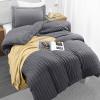 imageUtopia Bedding Duvet Cover Queen Size  1 Duvet Cover with 2 Pillow Shams 3 Pieces Comforter Cover with Zipper Closure  Ultra Soft Brushed Microfiber 90 X 90 Inches Queen Quatrefoil AquaSeer Sucker Grey