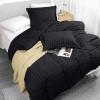 imageUtopia Bedding Duvet Cover Queen Size  1 Duvet Cover with 2 Pillow Shams 3 Pieces Comforter Cover with Zipper Closure  Ultra Soft Brushed Microfiber 90 X 90 Inches Queen Quatrefoil AquaSeer Sucker Black