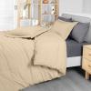 imageUtopia Bedding Duvet Cover Queen Size  1 Duvet Cover with 2 Pillow Shams 3 Pieces Comforter Cover with Zipper Closure  Ultra Soft Brushed Microfiber 90 X 90 Inches Queen Quatrefoil AquaSeer Sucker Beige