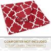 imageUtopia Bedding Duvet Cover Queen Size  1 Duvet Cover with 2 Pillow Shams 3 Pieces Comforter Cover with Zipper Closure  Ultra Soft Brushed Microfiber 90 X 90 Inches Queen Quatrefoil AquaQuarterfoil Burgundy