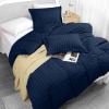 imageUtopia Bedding Duvet Cover Queen Size  1 Duvet Cover with 2 Pillow Shams 3 Pieces Comforter Cover with Zipper Closure  Ultra Soft Brushed Microfiber 90 X 90 Inches Queen Quatrefoil AquaSeer Sucker Navy