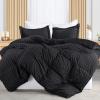 imageUtopia Bedding Duvet Cover Queen Size  1 Duvet Cover with 2 Pillow Shams 3 Pieces Comforter Cover with Zipper Closure  Ultra Soft Brushed Microfiber 90 X 90 Inches Queen Quatrefoil AquaSeer Sucker Black