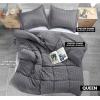 imageUtopia Bedding Duvet Cover Queen Size  1 Duvet Cover with 2 Pillow Shams 3 Pieces Comforter Cover with Zipper Closure  Ultra Soft Brushed Microfiber 90 X 90 Inches Queen Quatrefoil AquaSeer Sucker Grey