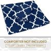 imageUtopia Bedding Duvet Cover Queen Size  1 Duvet Cover with 2 Pillow Shams 3 Pieces Comforter Cover with Zipper Closure  Ultra Soft Brushed Microfiber 90 X 90 Inches Queen Quatrefoil AquaQuatrefoil Navy