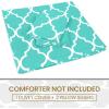 imageUtopia Bedding Duvet Cover Queen Size  1 Duvet Cover with 2 Pillow Shams 3 Pieces Comforter Cover with Zipper Closure  Ultra Soft Brushed Microfiber 90 X 90 Inches Queen Quatrefoil AquaQuarterfoil Aqua