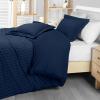 imageUtopia Bedding Duvet Cover Queen Size  1 Duvet Cover with 2 Pillow Shams 3 Pieces Comforter Cover with Zipper Closure  Ultra Soft Brushed Microfiber 90 X 90 Inches Queen Quatrefoil AquaSeer Sucker Navy