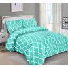 imageUtopia Bedding Duvet Cover Queen Size  1 Duvet Cover with 2 Pillow Shams 3 Pieces Comforter Cover with Zipper Closure  Ultra Soft Brushed Microfiber 90 X 90 Inches Queen Quatrefoil AquaQuarterfoil Aqua