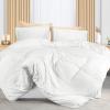 imageUtopia Bedding Duvet Cover Queen Size  1 Duvet Cover with 2 Pillow Shams 3 Pieces Comforter Cover with Zipper Closure  Ultra Soft Brushed Microfiber 90 X 90 Inches Queen Quatrefoil AquaSeer Sucker White