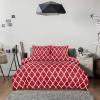 imageUtopia Bedding Duvet Cover Queen Size  1 Duvet Cover with 2 Pillow Shams 3 Pieces Comforter Cover with Zipper Closure  Ultra Soft Brushed Microfiber 90 X 90 Inches Queen Quatrefoil AquaQuarterfoil Burgundy
