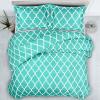 imageUtopia Bedding Duvet Cover Queen Size  1 Duvet Cover with 2 Pillow Shams 3 Pieces Comforter Cover with Zipper Closure  Ultra Soft Brushed Microfiber 90 X 90 Inches Queen Quatrefoil AquaQuarterfoil Aqua