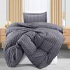 imageUtopia Bedding Duvet Cover Queen Size  1 Duvet Cover with 2 Pillow Shams 3 Pieces Comforter Cover with Zipper Closure  Ultra Soft Brushed Microfiber 90 X 90 Inches Queen Quatrefoil AquaSeer Sucker Grey