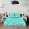 imageUtopia Bedding Duvet Cover Queen Size  1 Duvet Cover with 2 Pillow Shams 3 Pieces Comforter Cover with Zipper Closure  Ultra Soft Brushed Microfiber 90 X 90 Inches Queen Quatrefoil AquaQuarterfoil Aqua