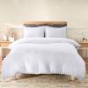 imageUtopia Bedding Duvet Cover Queen Size  1 Duvet Cover with 2 Pillow Shams 3 Pieces Comforter Cover with Zipper Closure  Ultra Soft Brushed Microfiber 90 X 90 Inches Queen Quatrefoil AquaSeer Sucker White