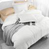 imageUtopia Bedding Duvet Cover Queen Size  1 Duvet Cover with 2 Pillow Shams 3 Pieces Comforter Cover with Zipper Closure  Ultra Soft Brushed Microfiber 90 X 90 Inches Queen Quatrefoil AquaSeer Sucker White