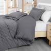 imageUtopia Bedding Duvet Cover Queen Size  1 Duvet Cover with 2 Pillow Shams 3 Pieces Comforter Cover with Zipper Closure  Ultra Soft Brushed Microfiber 90 X 90 Inches Queen Quatrefoil AquaSeer Sucker Grey