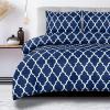 imageUtopia Bedding Duvet Cover Queen Size  1 Duvet Cover with 2 Pillow Shams 3 Pieces Comforter Cover with Zipper Closure  Ultra Soft Brushed Microfiber 90 X 90 Inches Queen Quatrefoil AquaQuatrefoil Navy