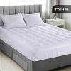 imageUtopia Bedding Queen Mattress Pad Quilted Fitted Premium Mattress Protector Deep Pocket Cover Stretches up to 16 Inches Fluffy Pillow Topper 60x80 Inches WhiteWhite