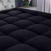 imageUtopia Bedding Queen Mattress Pad Quilted Fitted Premium Mattress Protector Deep Pocket Cover Stretches up to 16 Inches Fluffy Pillow Topper 60x80 Inches WhiteBlack