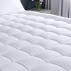 imageUtopia Bedding Queen Mattress Pad Quilted Fitted Premium Mattress Protector Deep Pocket Cover Stretches up to 16 Inches Fluffy Pillow Topper 60x80 Inches WhiteWhite