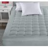 imageUtopia Bedding Queen Mattress Pad Quilted Fitted Premium Mattress Protector Deep Pocket Cover Stretches up to 16 Inches Fluffy Pillow Topper 60x80 Inches WhiteLight Grey