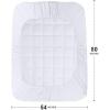 imageUtopia Bedding Queen Mattress Pad Quilted Fitted Premium Mattress Protector Deep Pocket Cover Stretches up to 16 Inches Fluffy Pillow Topper 60x80 Inches WhiteWhite
