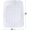 imageUtopia Bedding Queen Mattress Pad Quilted Fitted Premium Mattress Protector Deep Pocket Cover Stretches up to 16 Inches Fluffy Pillow Topper 60x80 Inches WhiteWhite