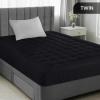 imageUtopia Bedding Queen Mattress Pad Quilted Fitted Premium Mattress Protector Deep Pocket Cover Stretches up to 16 Inches Fluffy Pillow Topper 60x80 Inches WhiteBlack
