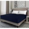 imageUtopia Bedding Queen Mattress Pad Quilted Fitted Premium Mattress Protector Deep Pocket Cover Stretches up to 16 Inches Fluffy Pillow Topper 60x80 Inches WhiteNavy