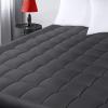 imageUtopia Bedding Queen Mattress Pad Quilted Fitted Premium Mattress Protector Deep Pocket Cover Stretches up to 16 Inches Fluffy Pillow Topper 60x80 Inches WhiteGrey
