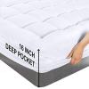 imageUtopia Bedding Queen Mattress Pad Quilted Fitted Premium Mattress Protector Deep Pocket Cover Stretches up to 16 Inches Fluffy Pillow Topper 60x80 Inches WhiteWhite