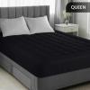 imageUtopia Bedding Queen Mattress Pad Quilted Fitted Premium Mattress Protector Deep Pocket Cover Stretches up to 16 Inches Fluffy Pillow Topper 60x80 Inches WhiteBlack