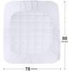 imageUtopia Bedding Queen Mattress Pad Quilted Fitted Premium Mattress Protector Deep Pocket Cover Stretches up to 16 Inches Fluffy Pillow Topper 60x80 Inches WhiteWhite